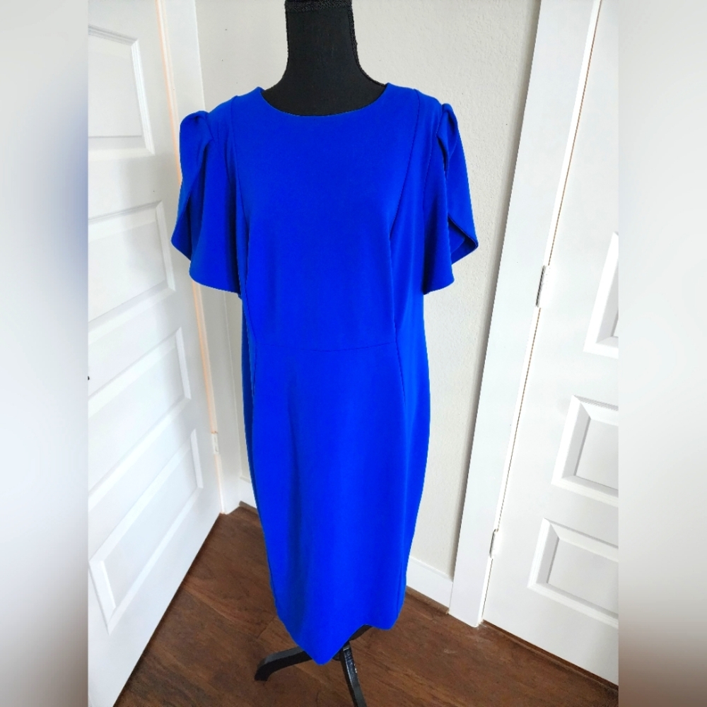 Calvin Klein 16W Blue Career Dress